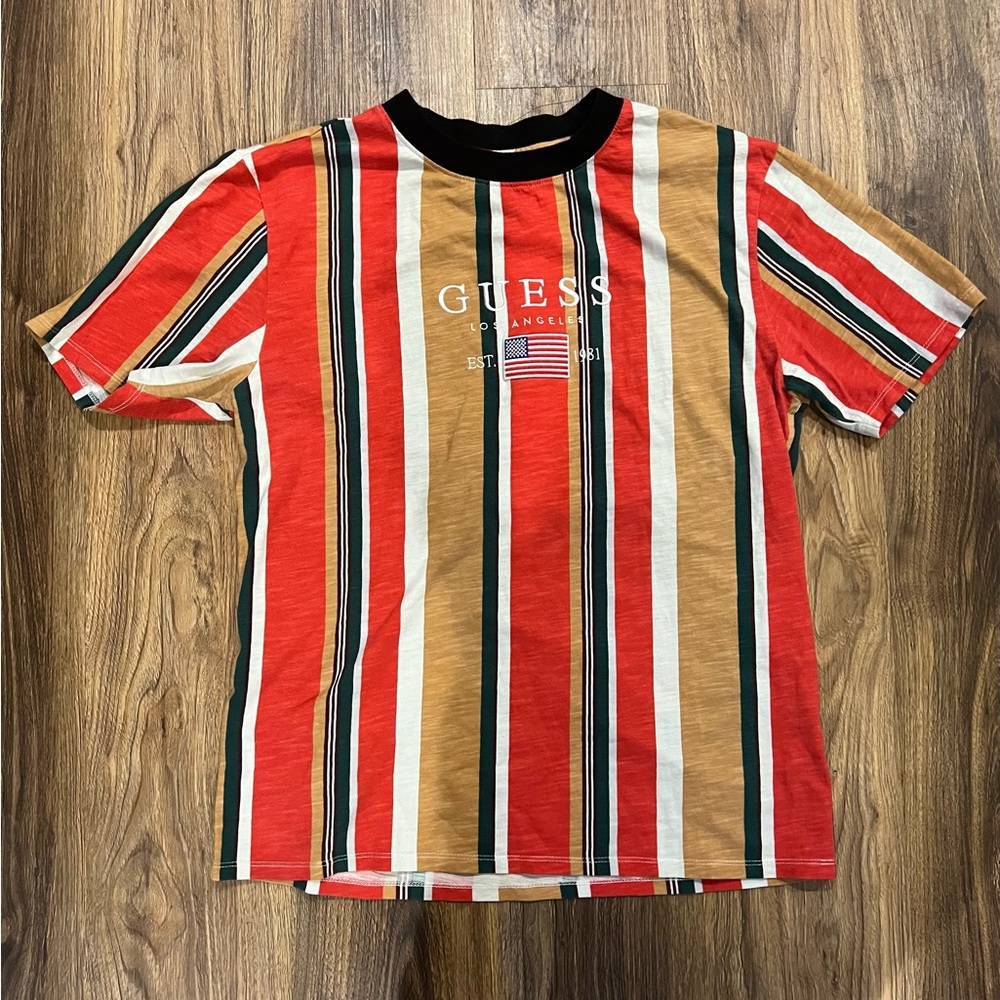 Guess Jeans American Tradition Vertical Striped Shirt - Medium